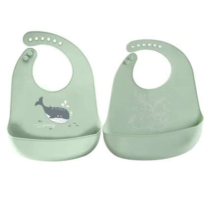 Food Grade Waterproof Silicone Bibs for Baby Bibs