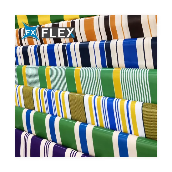 Customized Anti-Wrinkle PVC Striped Waterproof Tarpaulin Roll