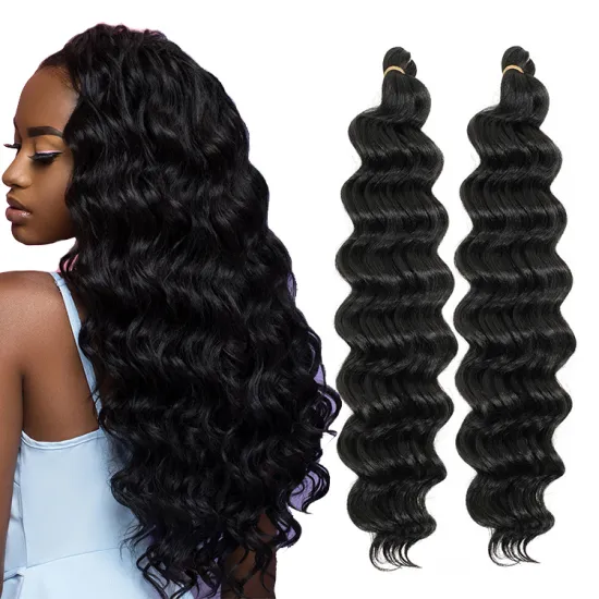Deep Wave Twist Crochet Hair Extensions Ombre Color Synthetic Fiber 20inch Black Blonde Curly Deep Twist Braiding Hair Bulk