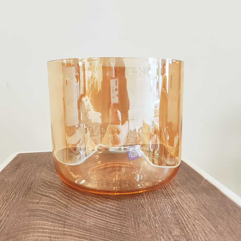 Highlight Golden-brown Clear Crystal Singing Bowl