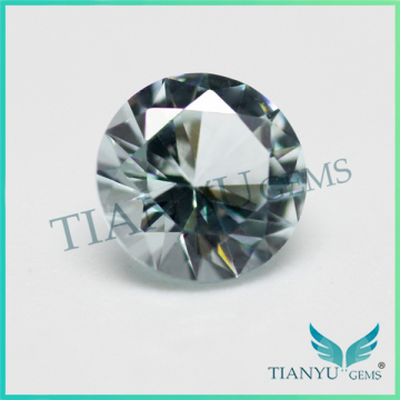 2016 new products lab created semi-precious stones 108# green aquamarine round brilliant cut loose stones for earrings jewelry