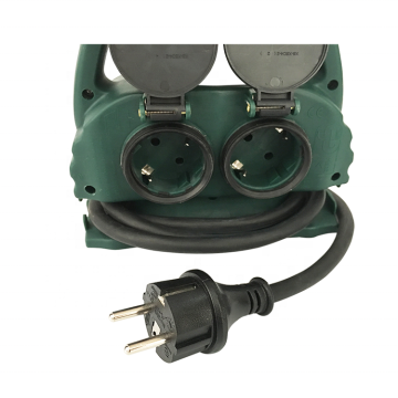 4 Way European Waterproof Outdoor Garden Electric Socket IP44 Plug