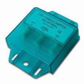 2-in-1 Diseqc Switch With Zinc Die-Cast Housing, Nickel-Plated