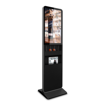 Publicidad LCD con carga móvil y holer de folletos