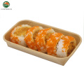 Крафт -бумажный салат одноразовый пищевой пик упаковка пищевых продуктов