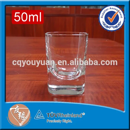 Customized hand blown 50ml alcohol drinking clear shot glass for drinking