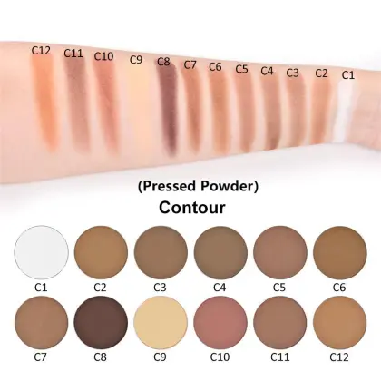 Custom Logo 4-Color Pressed Mineral Powder Face Contour Highlight Palette