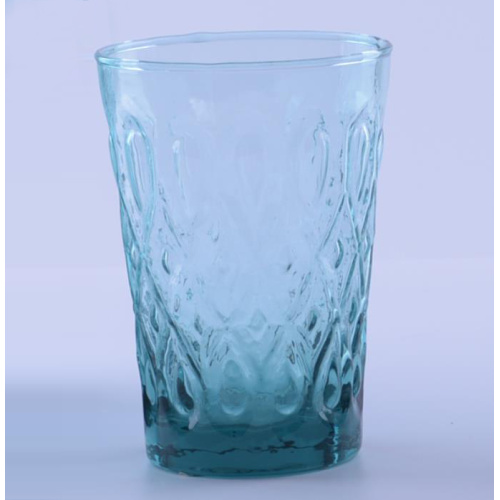 Vaso de agua único cubierto de colores para la venta