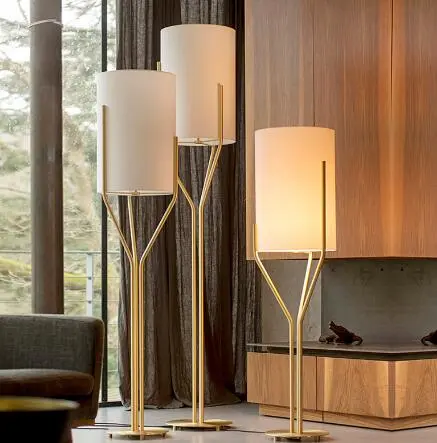 Hotel floor light luxury E27 gold color floor lamp