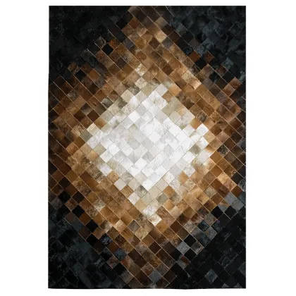 Luxury cowhide patchwork leather rugs