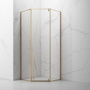 Corner Pivot Tempered Glass Shower Enclosure