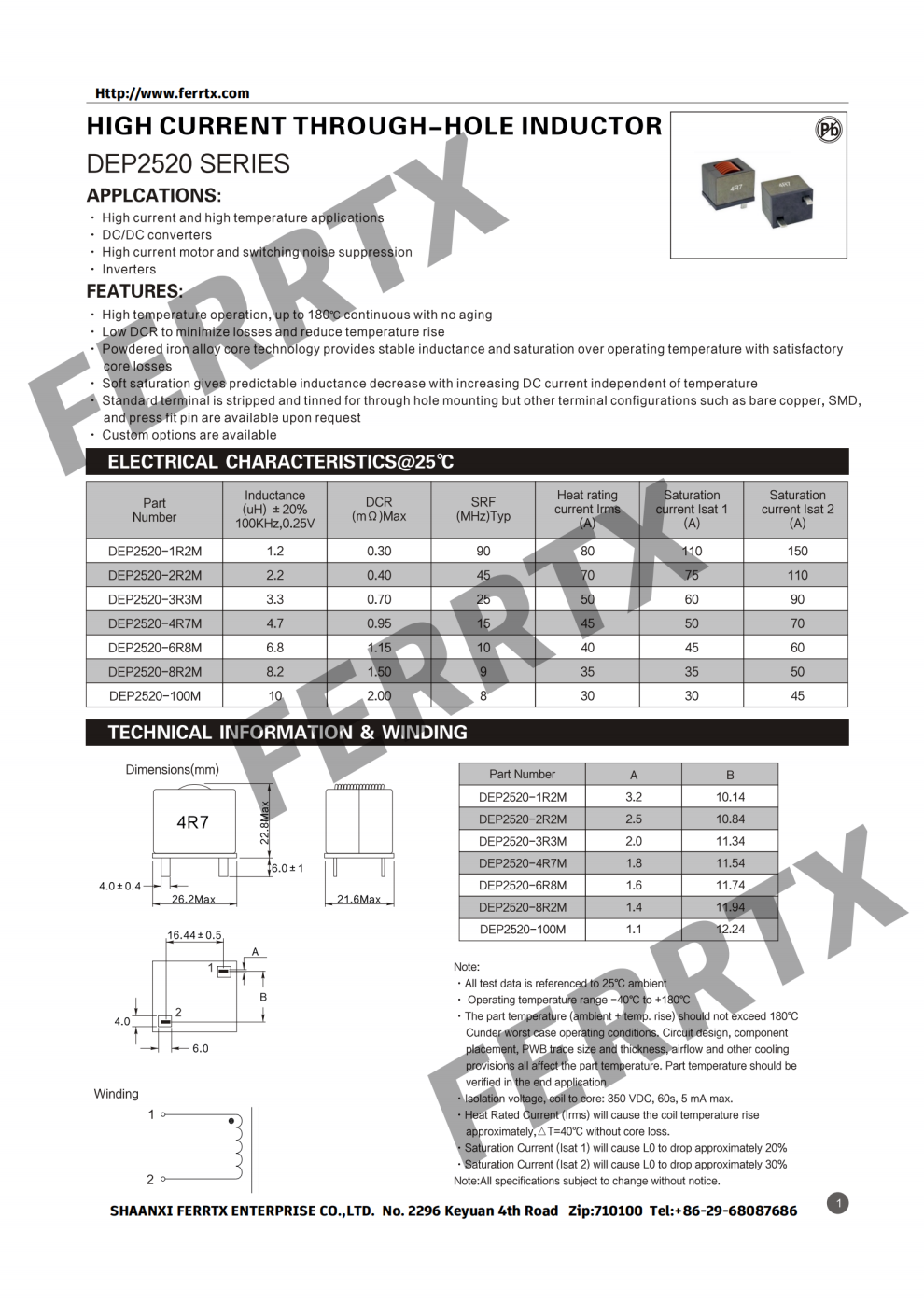 Class-D Inductor DEP