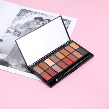 Custom 16-Pan Eye Shadow Palette with Mirror and Brush