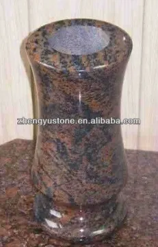 Red stone vase