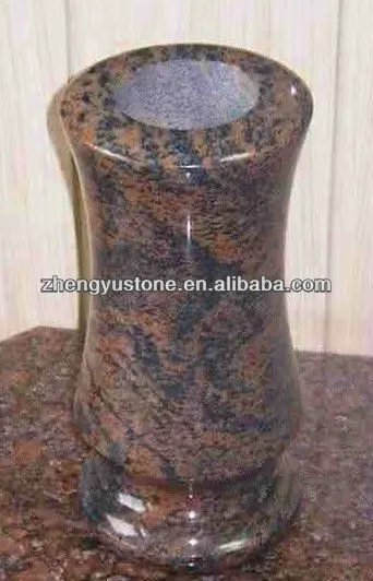 Red stone vase
