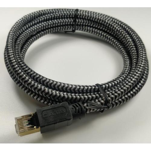 Nylonowy kabel sieciowy Cat8 Ethernet o dużej szybkości sieci