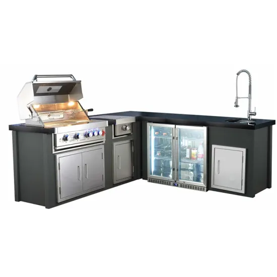 Luxury Outdoor Garden Gas BBQ Grills in Stainless Steel 304: Indoor-Outdoor Vertical & Charcoal Options
