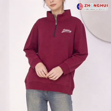 เสื้อสวมหัวซิปเบอร์กันดี