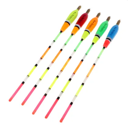 5Pcs Fishing Float Set High Sensitivity Copper Head Fishing Buoy Fish Bobbers Fishhook Fishing Terminal Tackle