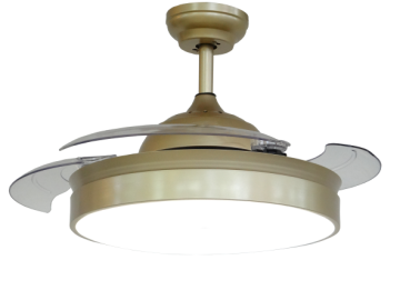Gold Modern Retractable Ceiling Fan