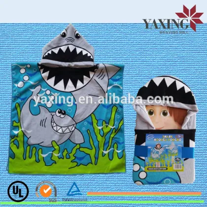 Microfiber kids poncho terry towels