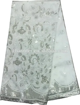 sequin flower george lace silk fabric(PG14017) liturgical lace fabric