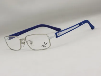 Matte Silver Ray Ban Rb6217 2538 Blue Plastic Eye Glasses Frames For Man 52mm