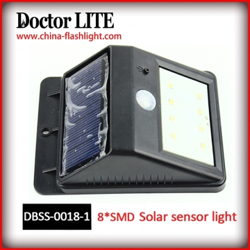 New Designed Solar Powered LED Solar Sensor Light 8*SMD
