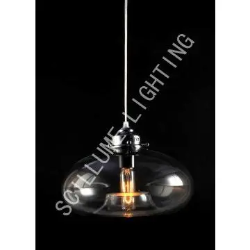 1-light clear glass cloche filament pendant chandeliers #2066