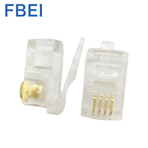 Conector 4P4C RJ11 cabeza de cristal