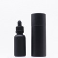 1oz Matte Black Glass Dropper Bottle Box Package