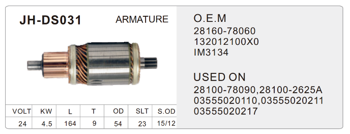 starter parts- JH-DS031-X