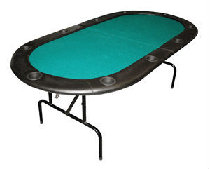Full Size Bi-Fold Poker Table 84'' x 42'' x 30''h - Folds in half for compact storage