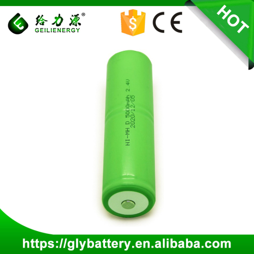 Factory Direct 2.4v 5000mah Nimh D Size Rechargeable Battery Pack, High