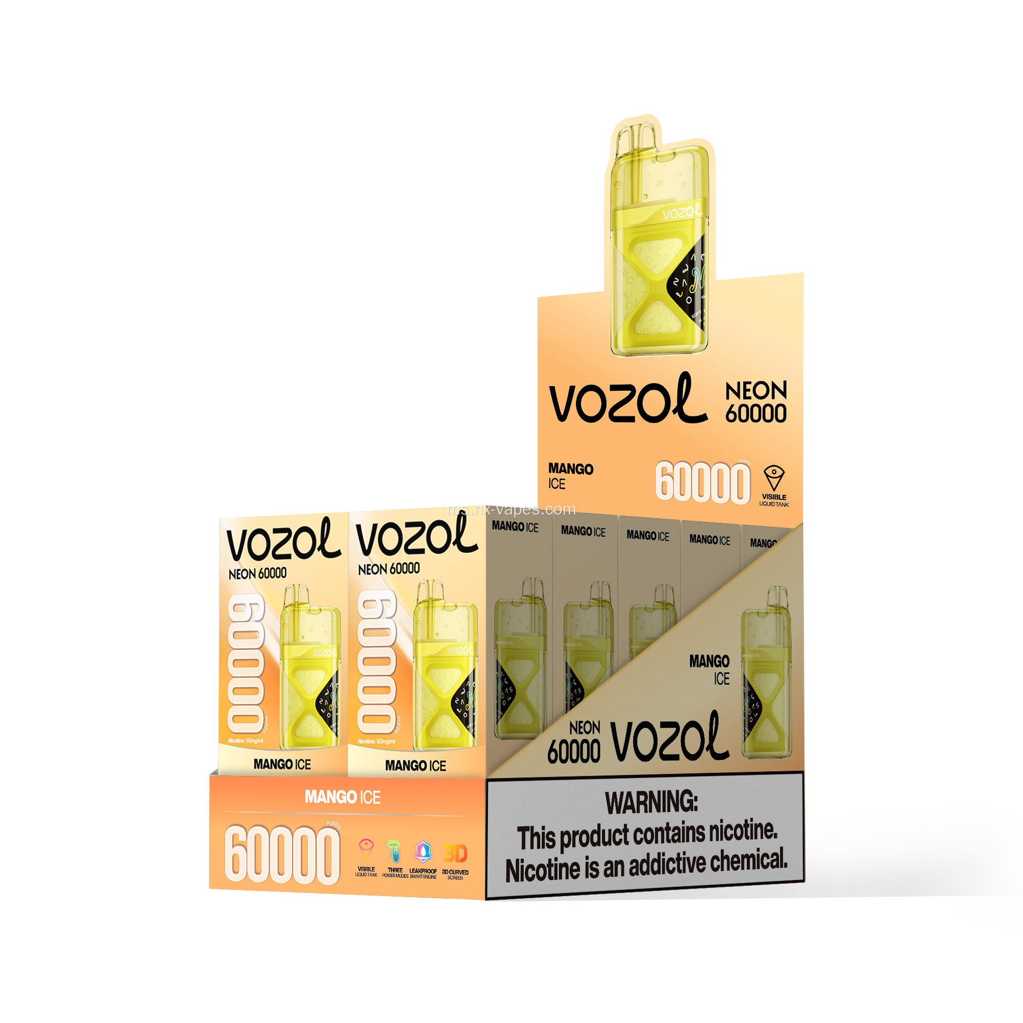 Vozol NEON 60K sedutan Vape pakai buang