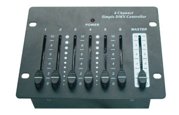 Simple 512 Dmx Light Controllers , 6ch Stage Light Controllers Dc 9v