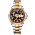 Skeleton para hombres Reloj de pulsera de acero inoxidable