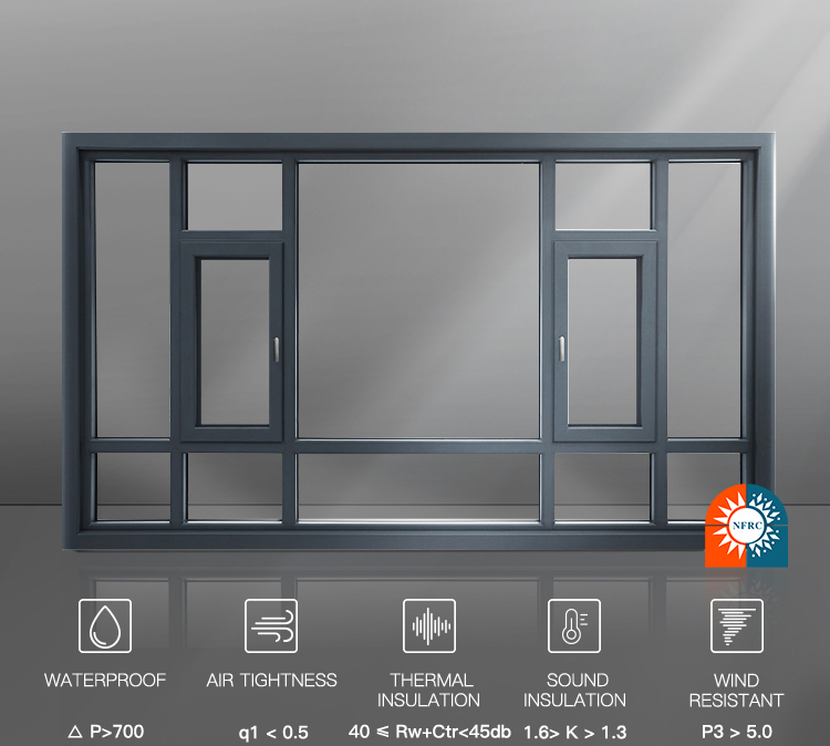 Aluminum Tilt And Turn Windows