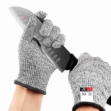 Hochschutzleistung (HPPE) Level 5 Cut-resistente Handschuhe: Ideal für Standortarbeit, Gartenarbeit und Anti-Kratzer-Schutz im Freien
