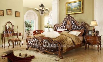 classic round leather bed