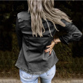 women's mid-length denim jacket