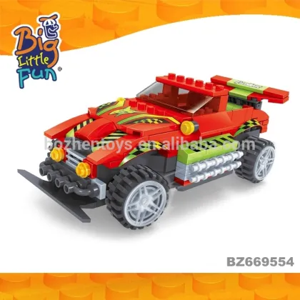 2017 hot new kids DIY assembly car model toys building block toys for kids
