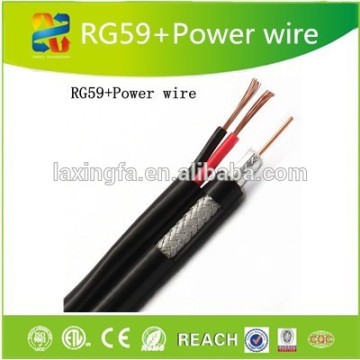Coaxial CCTV manufacturer High quality and low price of rg59 with power cable/rg59 siamese cable