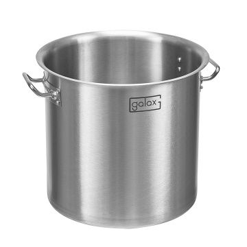 Stainless steel stock pots for restaurant cooking