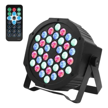 36-LED RGB Par Can Disco Light - 4 Packs, DJ Stage DMX 7 Channel, Sound Activated Party Light for Nightclub and Party