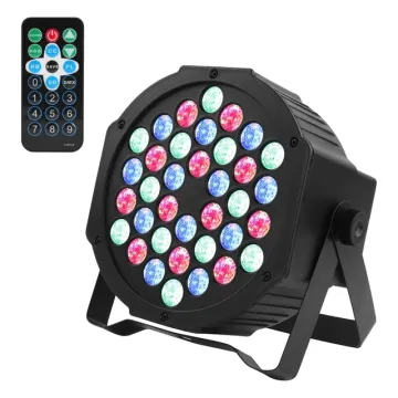 36-LED RGB Par Can Disco Light - 4 Packs, DJ Stage DMX 7 Channel, Sound Activated Party Light for Nightclub and Party