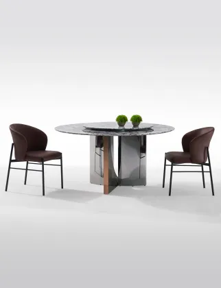 Mid-century modern round dining table