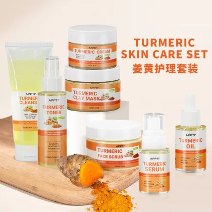Private Label Turmeric Anti Acne & Whitening Skincare Set