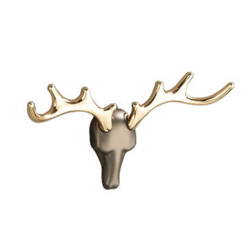 Metal Deer Wall Mount Hook for Bathroom Towel and Robe