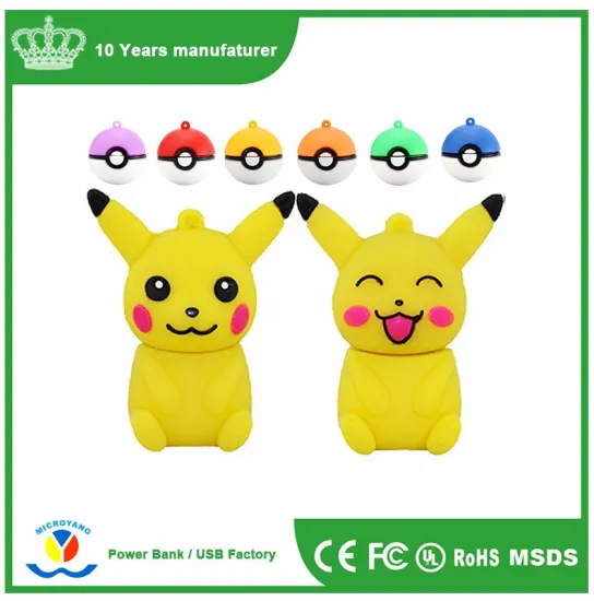 Pikachu USB Flash Drive Memory Stick U Disk Pen Drive 4/8/16/32/64G